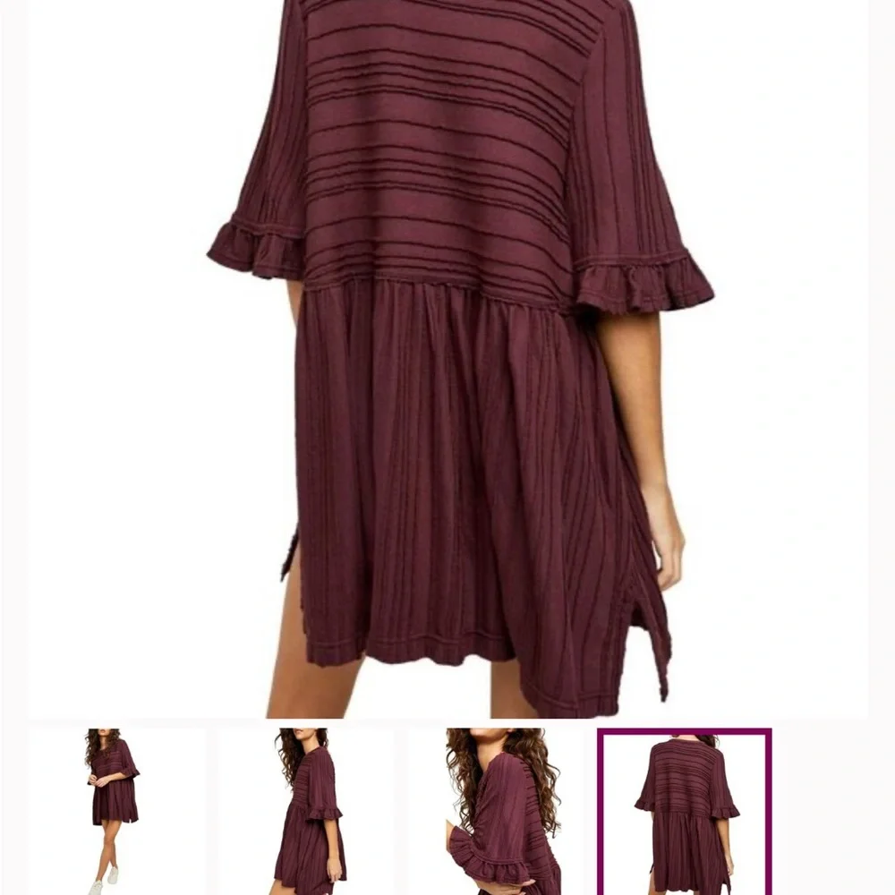 Free People Plum Textured Dress - Picture 7 of 7